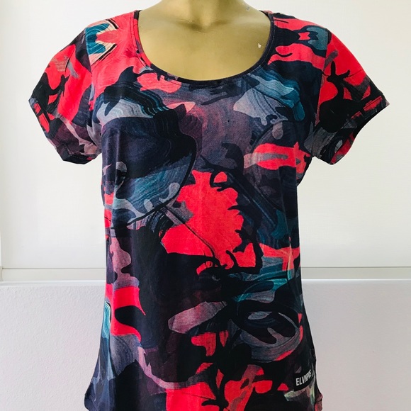 NWT ELEVEN PARIS x Les Artistes PHARELL WILLIAMS Art Print Short Sleeve TOP L - Picture 9 of 10